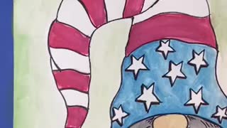 USA Gnome Watercolor Tutorial