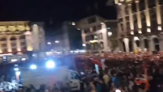 Thousands instantly hit the streets of Bern, Switzerland