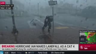 The Weather Channel’s Jim Cantore Struck by Tree Branch While Covering Hurricane Ian