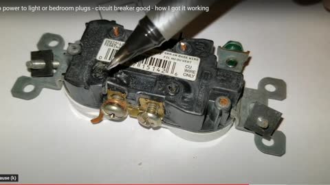 No power to electrical plug - circuit breaker tests fine