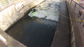 Goose Stuck in White Water Course