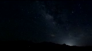Perfect night lapse footage of Milky Way galactic core
