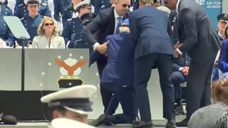 Joe Biden FALLS During Air Force Graduation