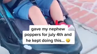 Poppers Keep Little Guy Laughing