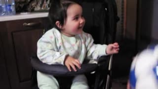 This baby can't stop giggling