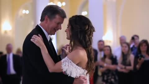 Bride And Father Are Halfway Through Dance When A Recording From Daughter's Voice Starts Playing