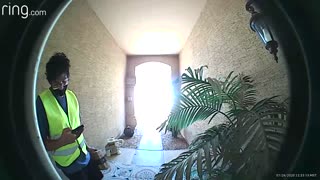 Delivery Driver Wipes Boogers onto a Package