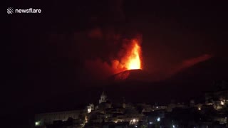 Volatile Mount Etna spews more lava spectacularly