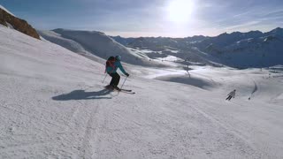 mountain skiing video