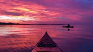 Kayaking under a Breathtaking Croatian Sunset