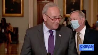 Schumer Spreads His Germs EVERYWHERE After Refusing To Wear Mask For Speech