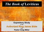 Expository Study of Leviticus
